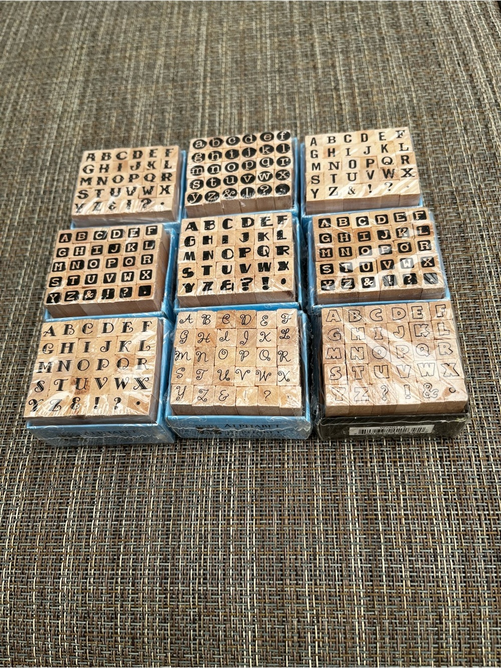 Studio G Alphabet Rubber Stamp Lot—9 New Sealed Sets/Multiple Fonts/Scrapbooking